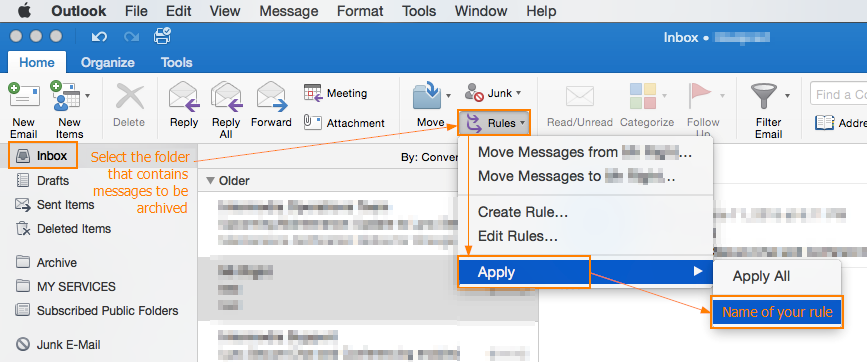 in outlook for mac where does mail go when you empty folder